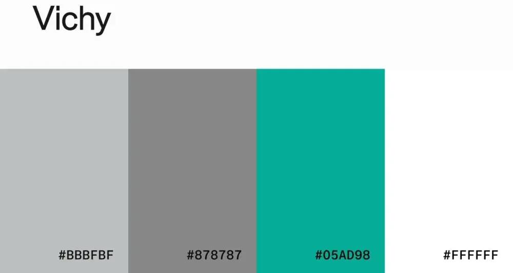پالت خنثی با سایه‌های خاکستری و سبز آبی (Teal)